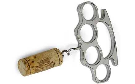 corkscrew in wine cork