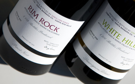 Close up of wine label